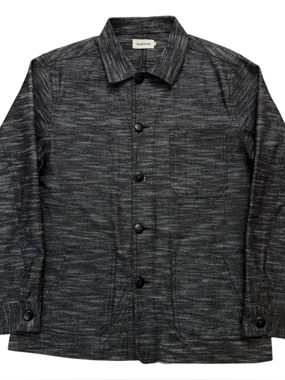 Taylor Stitch The Ojai Chore Jacket Mens Size 42 L Organic Cotton Cross Dye Gray